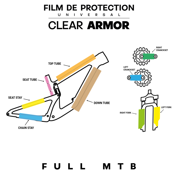 Kit protection cadre universel full MTB
