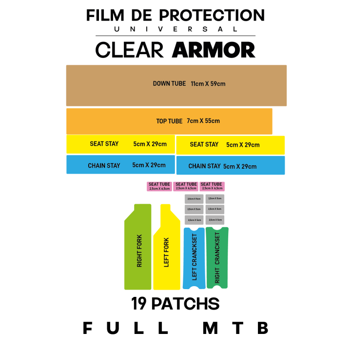 Kit protection cadre universel full MTB