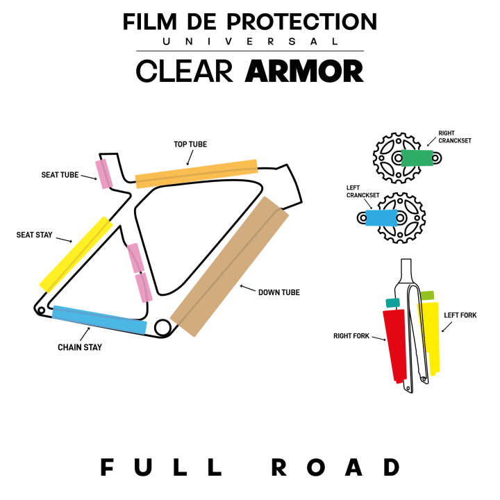 Kit protection cadre universel full ROAD BIKE